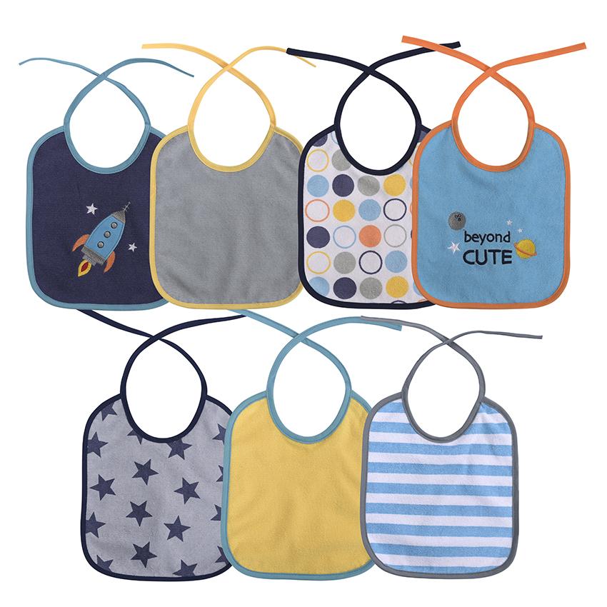 Set 7 bavete bumbac Lorelli cu snur, 23x20 cm - imagine 9