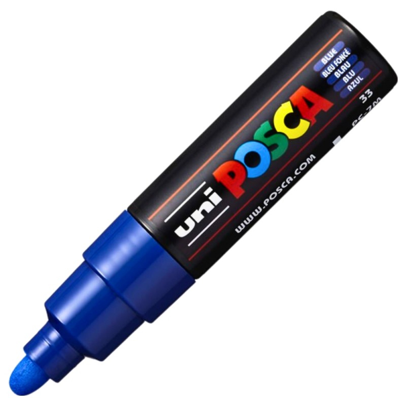 Marker Posca PC-7M Albastru, Varf Conic 4.5-5.5mm