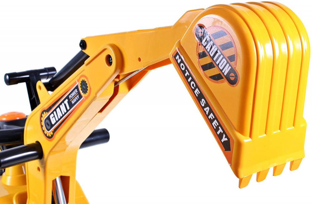Excavator Malplay Rutschauto Galben 25kg - imagine 10