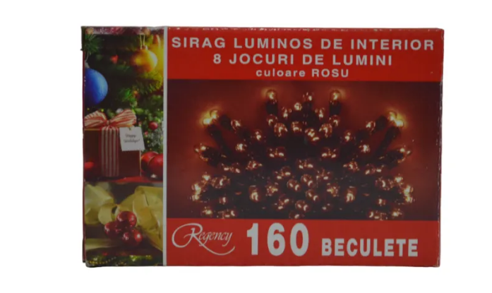 Sirag luminos Craciun Regency, 8 jocuri, 160 LED-uri