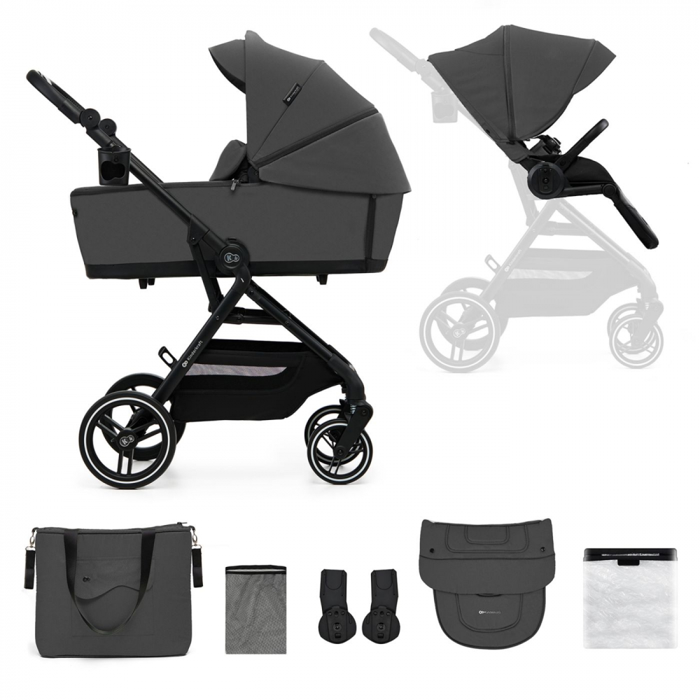 Carucior 2-in-1 Kinderkraft Yoxi Moonlight Grey - imagine 7