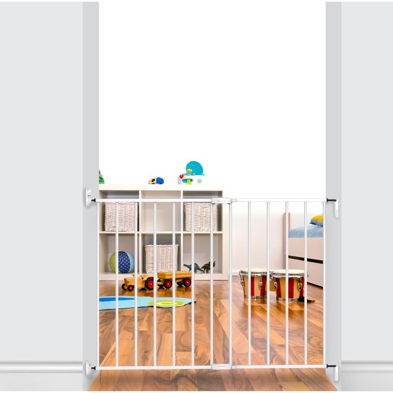 Poarta Siguranta Extensibila Noma 62-102 cm Alb - imagine 8