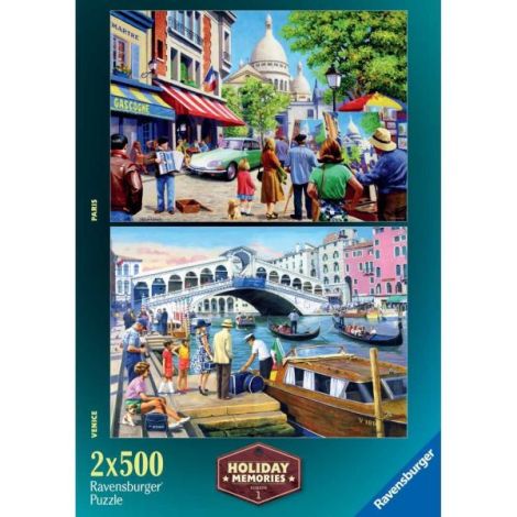 Puzzle Ravensburger 2x500 Piese, Teme Călătorie - imagine 2