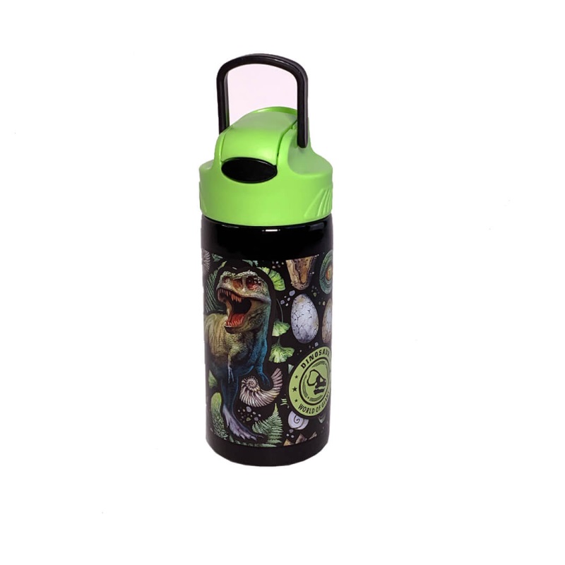Sticlă Apă Santoro Dinozaur 500 ml cu Pai