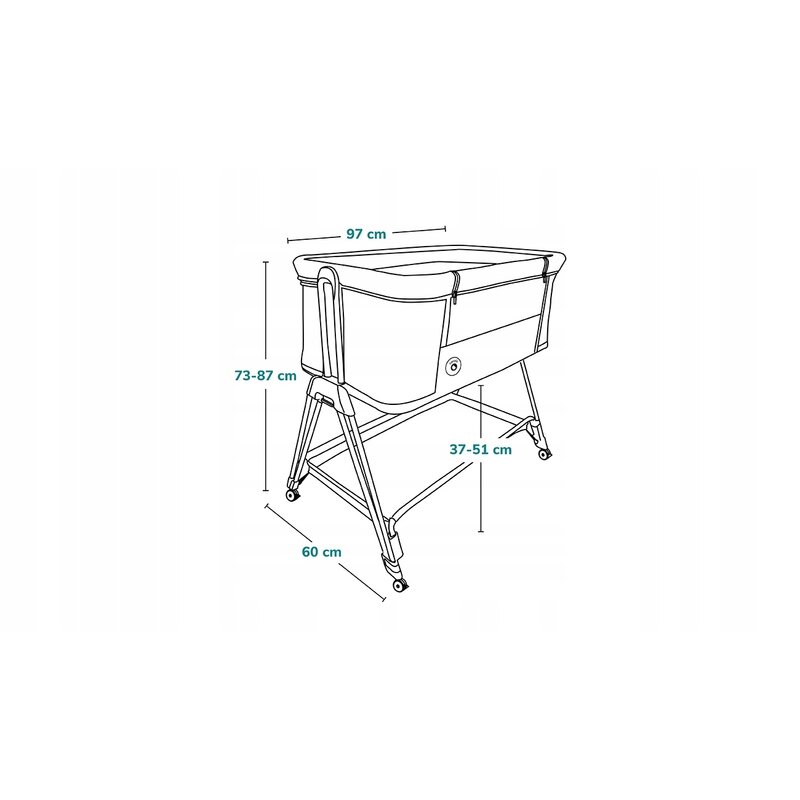 Patut Co-Sleeper Lionelo Luna 2in1 - Siguranță și confort - imagine 2