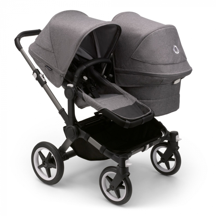 Carucior Dublu Bugaboo Donkey 5 Duo, Convertibil, Gri