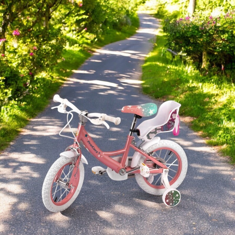 Procart Unicorn 12" - Bicicleta Roz cu Roti Ajutatoare - imagine 6