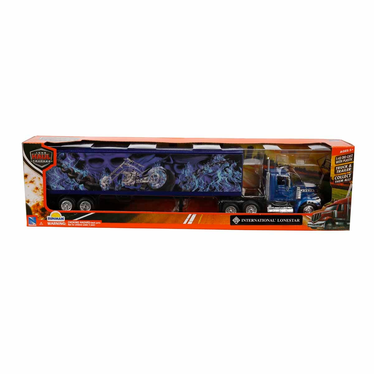 Camion cu Remorca New Ray 1:43 Albastru