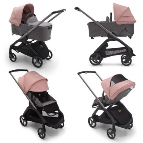 Capotina Bugaboo Dragonfly Morning Pink UPF50+ - imagine 2