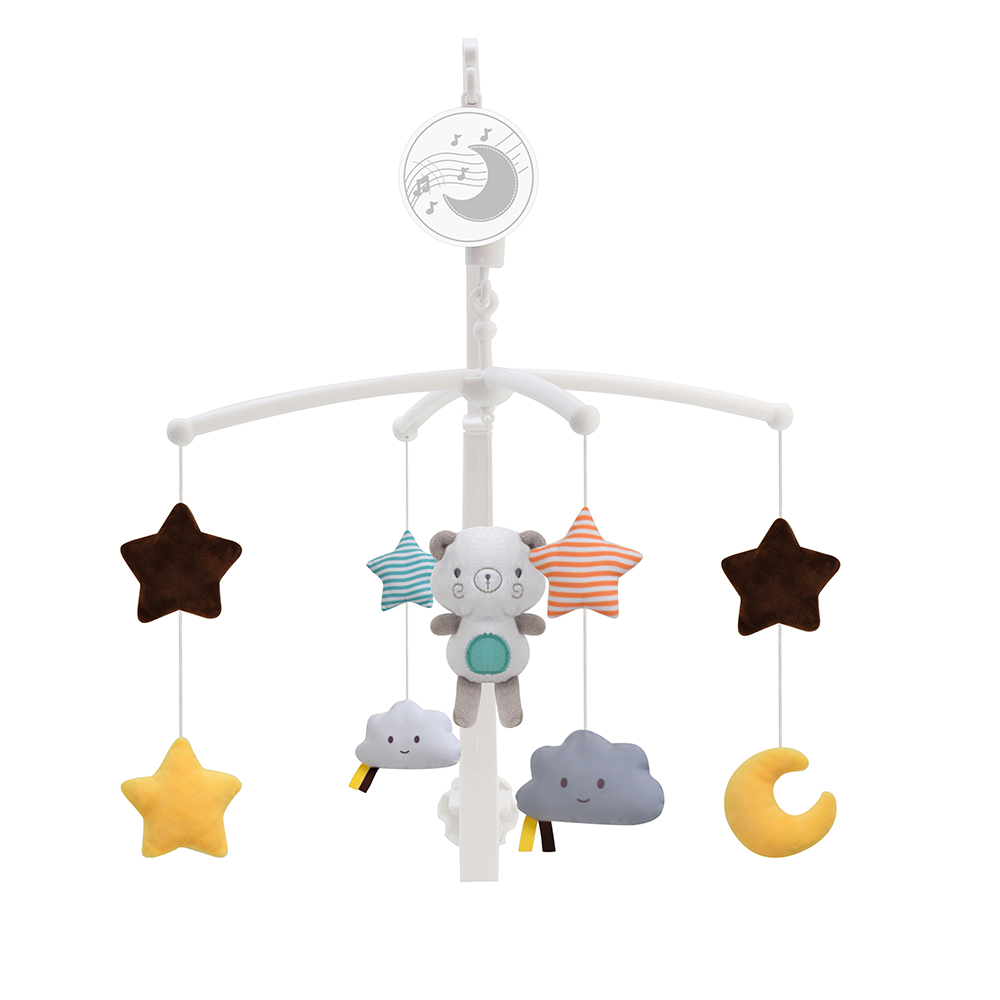 Carusel Muzical Cangaroo Dreamy Grey pentru Patut