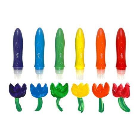 Ooly Easy Squeezy Pensule Vopsea Set 6 Culori - imagine 2