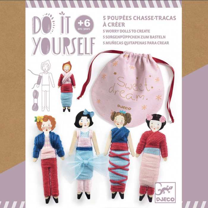 Set DIY Creative Djeco Păpuși pentru Vise Senine