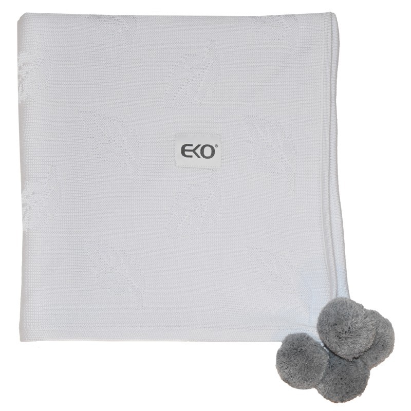 Paturica Bambus Eko 80x80 cm White | Anti-alergică