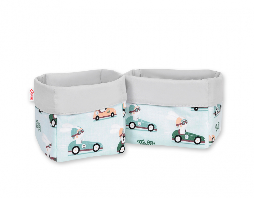 Bobono Set 2 Cosuri Jucării Depozitare Mint Rabbits