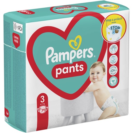Scutece Chilotel Pampers Pants 3 (6-11kg), 29 buc - imagine 3