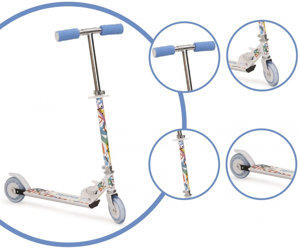 Trotineta Pliabila Moni Magic Blue, 3-8 Ani - imagine 2