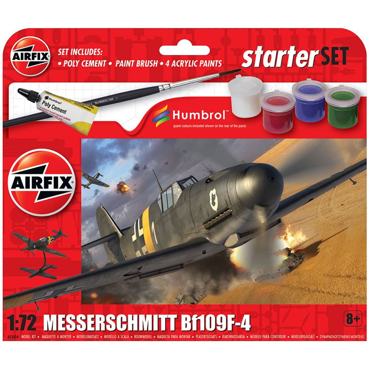 Airfix Set Constructie Messerschmitt Bf109F-4
