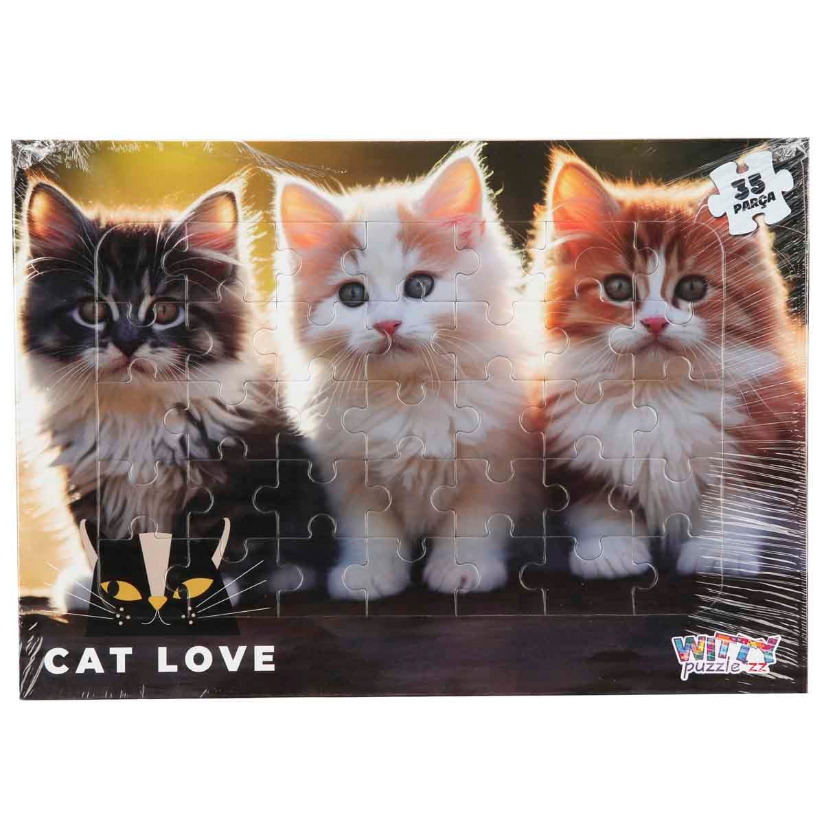 Puzzle Witty Puzzlezz Cat Love 35 Piese