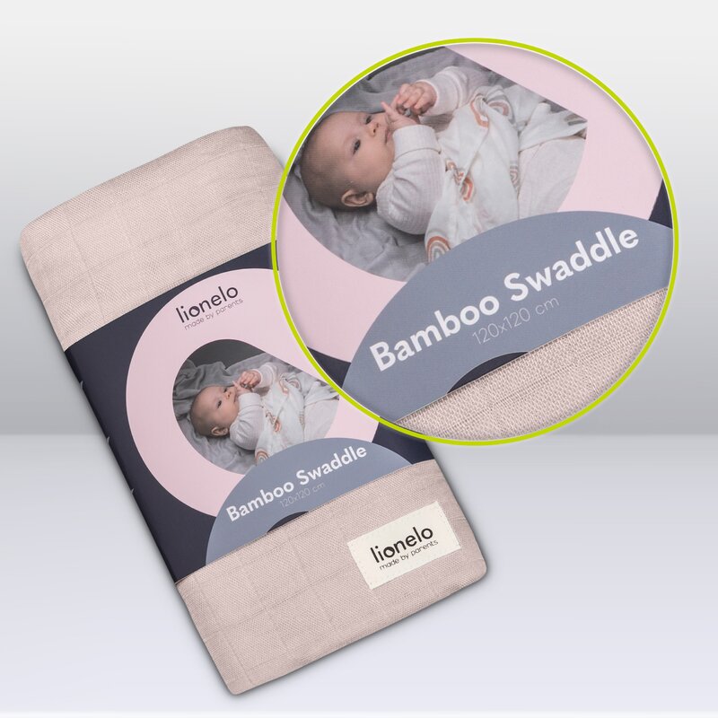 Muselina Lionelo Bamboo Bej 120x120 cm - imagine 4
