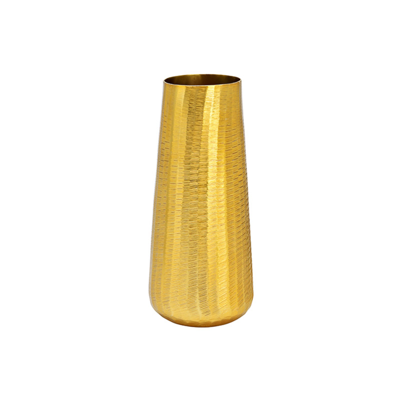 Vază Metalică Decorativă Aurie 15x34x15 cm - Lux Modern - imagine 2