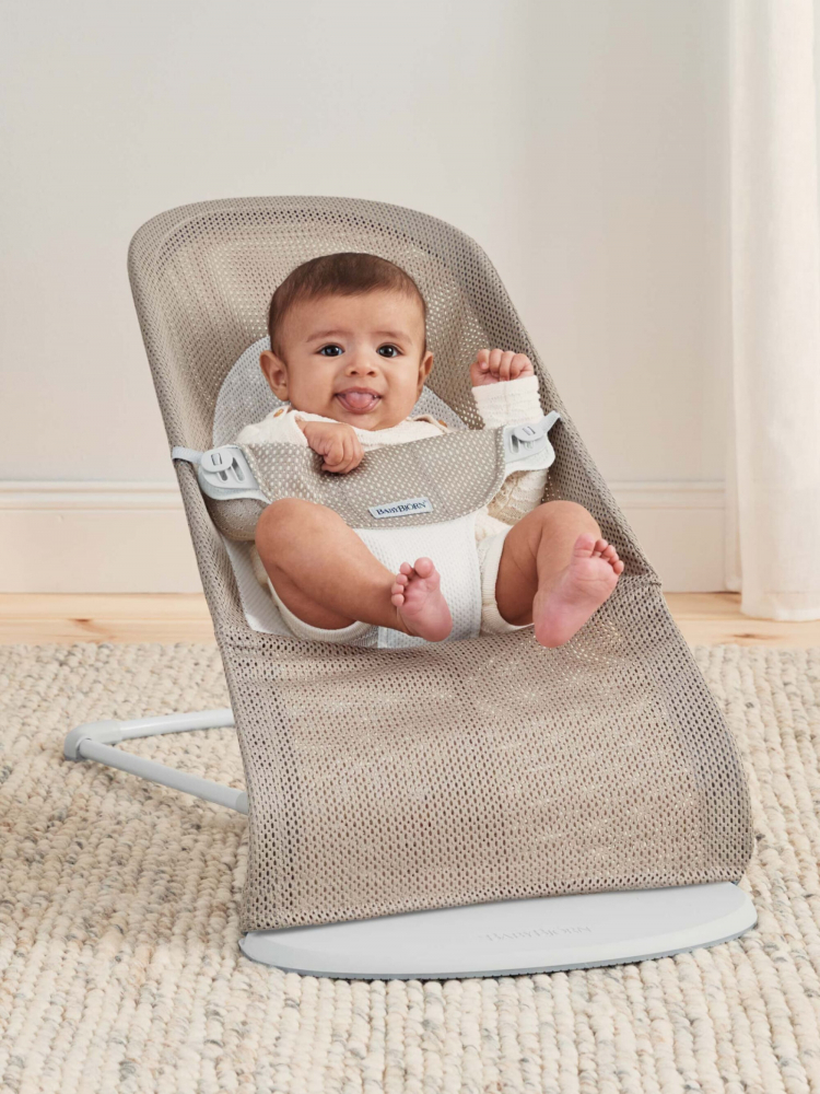 Balansoar Baby Bjorn Balance Soft, Grey/Beige - imagine 3