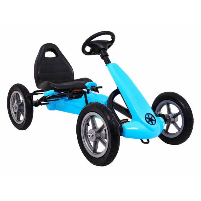 Gokart Star Albastru | Kart Pedale Copii 3+ Ani - imagine 2