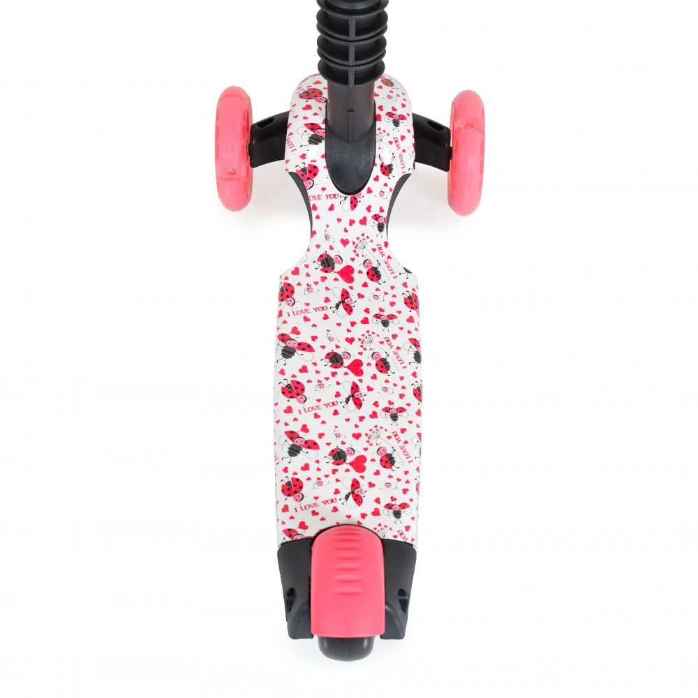 Trotineta Moni 3in1 Lollipop Red cu Mâner Parental - imagine 2