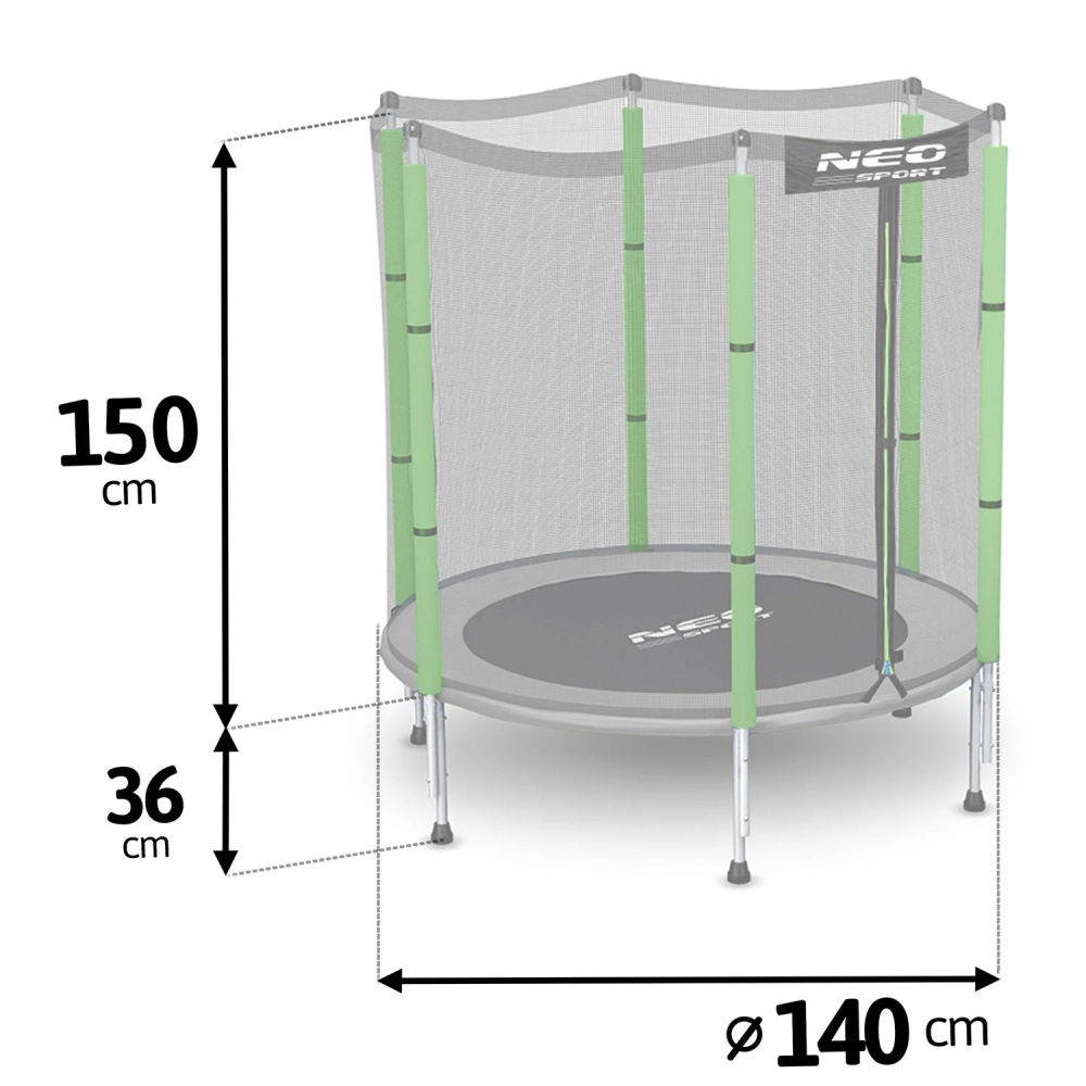 Neo-Sport Trambulina Copii 140cm cu Plasa Siguranta - imagine 2