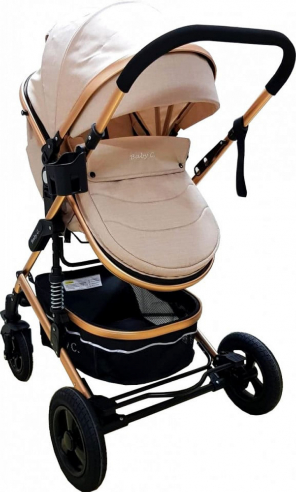 Baby Care PRO 531 Carucior 3in1 Aluminiu Crem - imagine 3