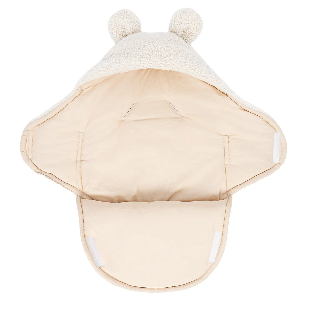 Paturica Meowbaby® cu urechi de urs crem - imagine 4