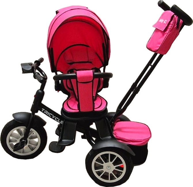 Baby Care Turbo Bike Tricicleta Roz Multifuncțională - imagine 3