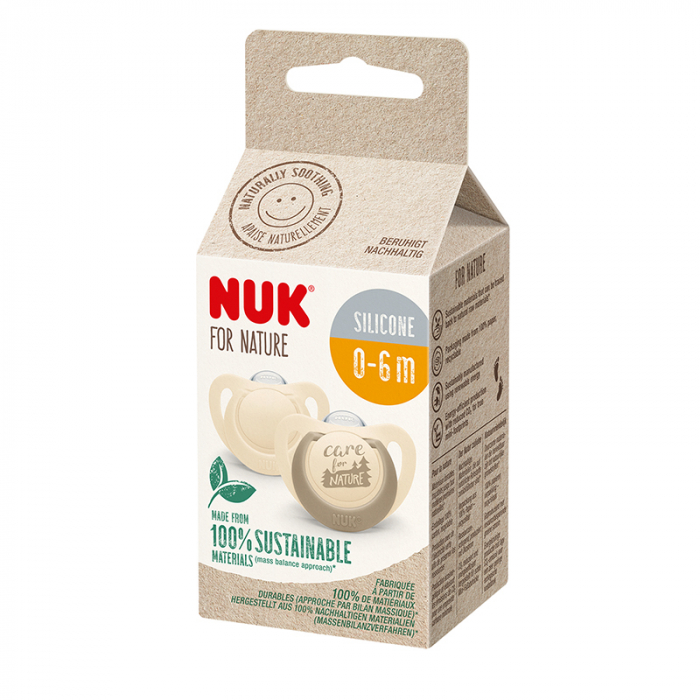 Suzeta Nuk for Nature M1, 0-6 luni, 2 bucăți