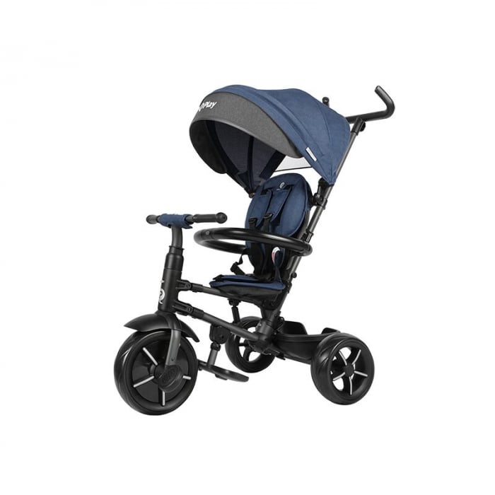 Tricicleta Qplay Rito Star Albastru, Pliabilă