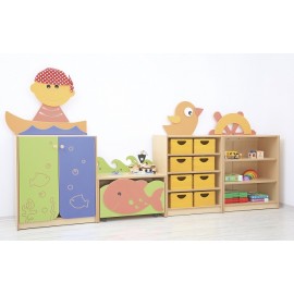 Dulap Copii Moje Bambino Pasare, 3 Rafturi Depozitare - imagine 8