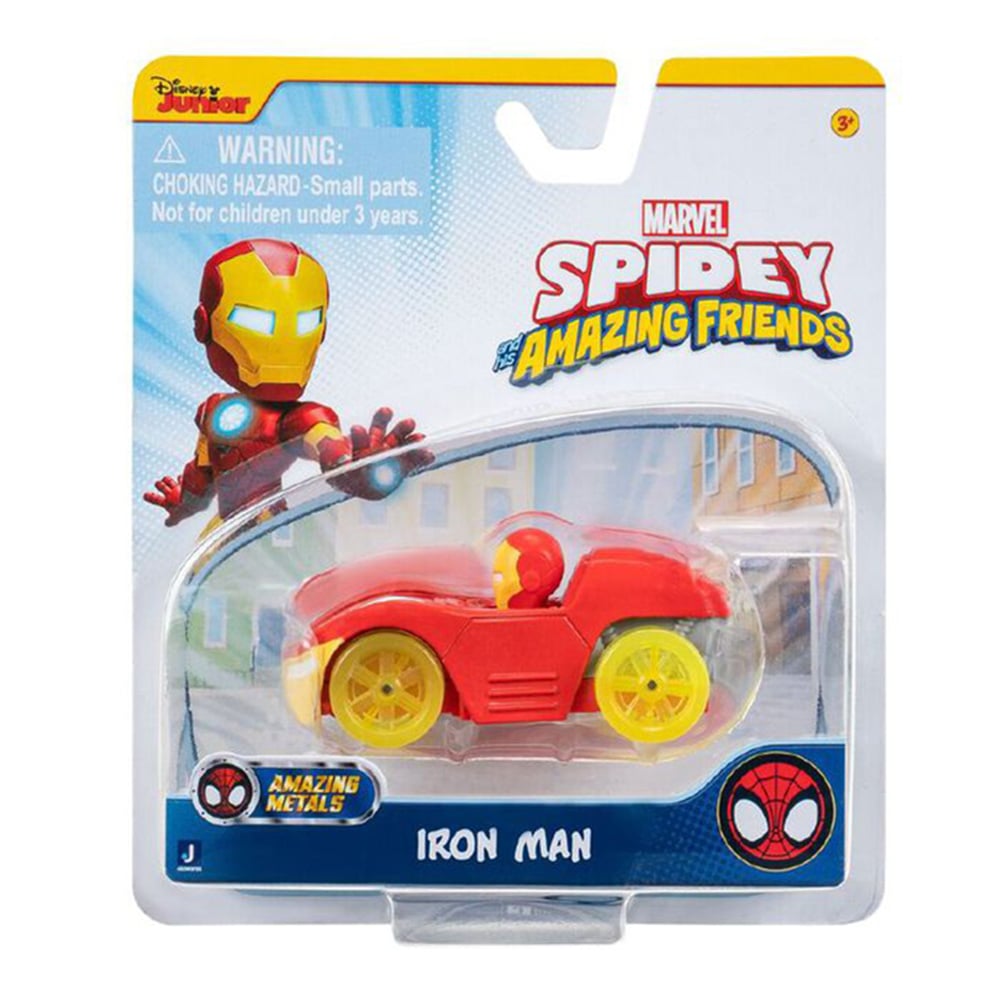 Set Masinuta Metal si Figurina Iron Man Spidey