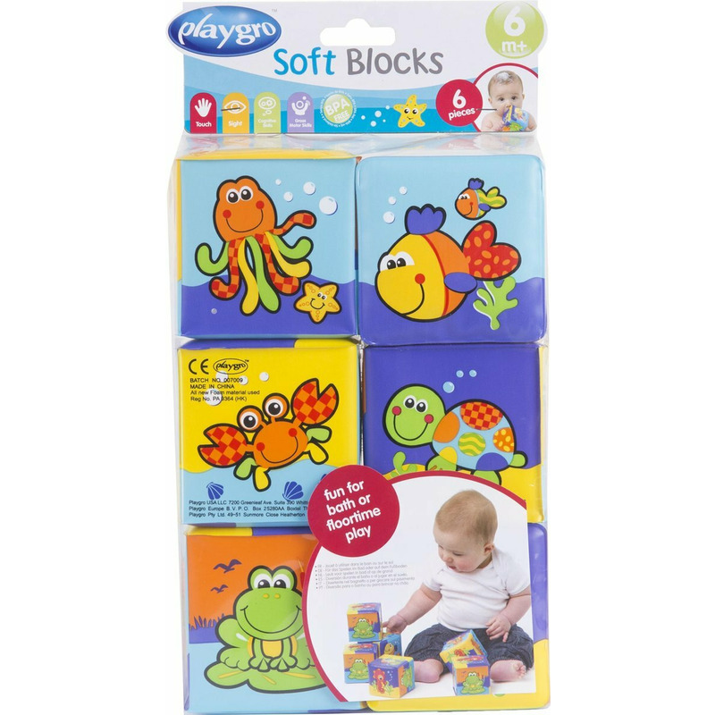 Set 6 Cuburi Moi Playgro Baie Animalute Marine - imagine 4