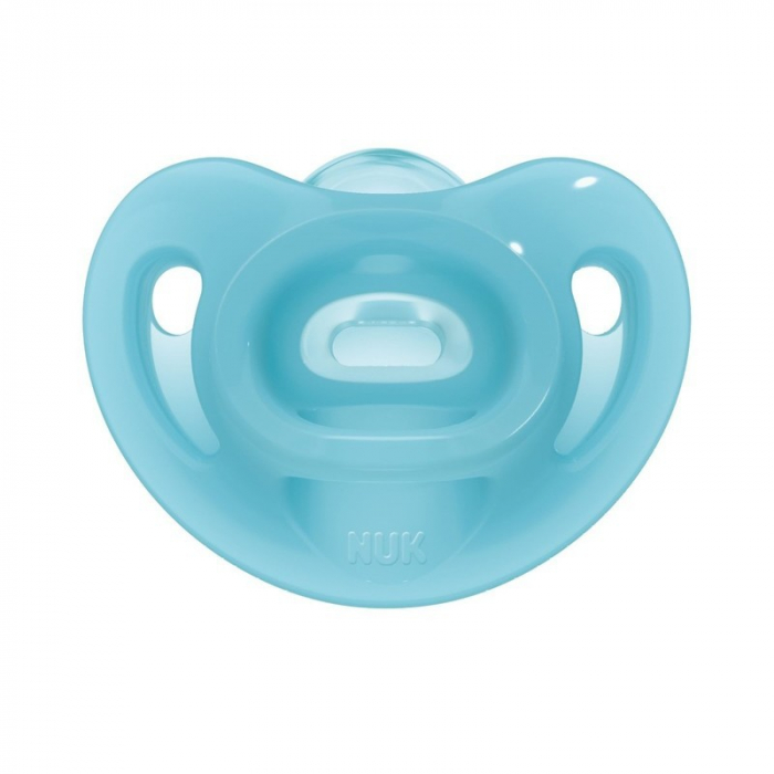 Suzeta NUK Sensitive Silicon M2 Albastru, 6-18 luni