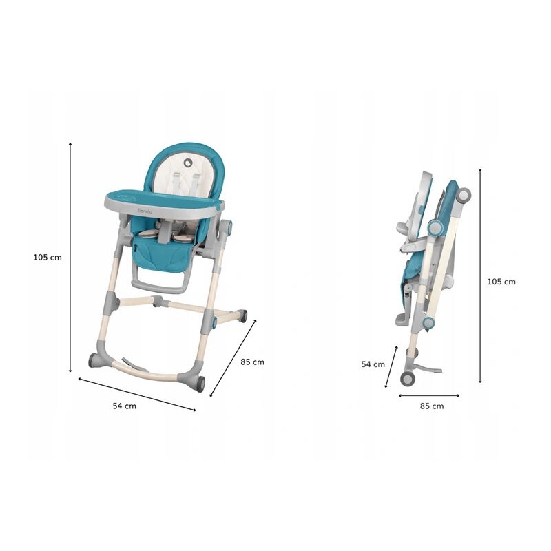Scaun de masă pliabil Lionelo Cora Ocean, reglabil - imagine 11