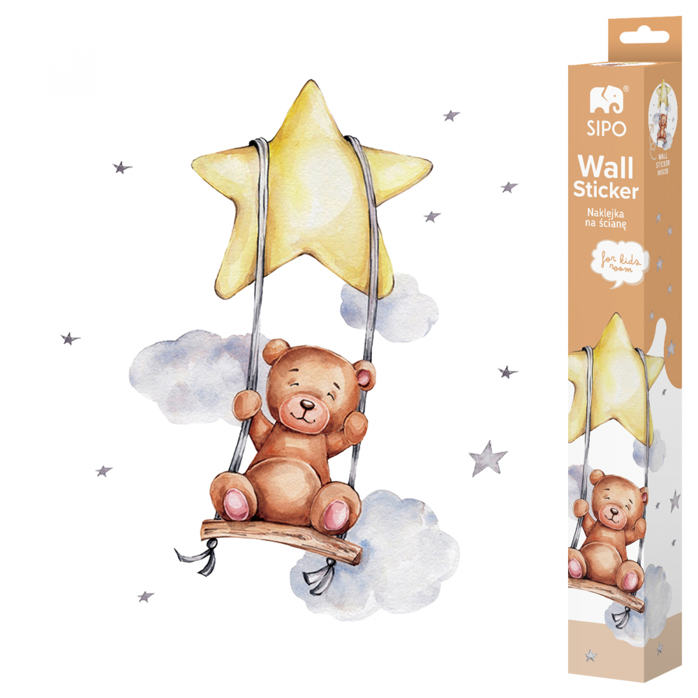 Sticker Decorativ Ursulet pe Leagan Sipo - imagine 6