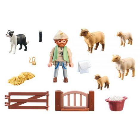 Playmobil Pastor cu Oi - Jucarie Creativă - imagine 4