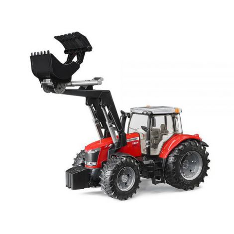 Bruder Tractor Massey Ferguson 7624 cu Încărcator Frontal