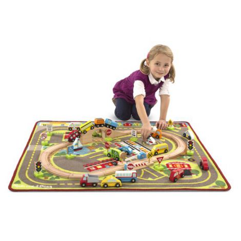 Covor de joaca Melissa & Doug cu vehicule - imagine 2