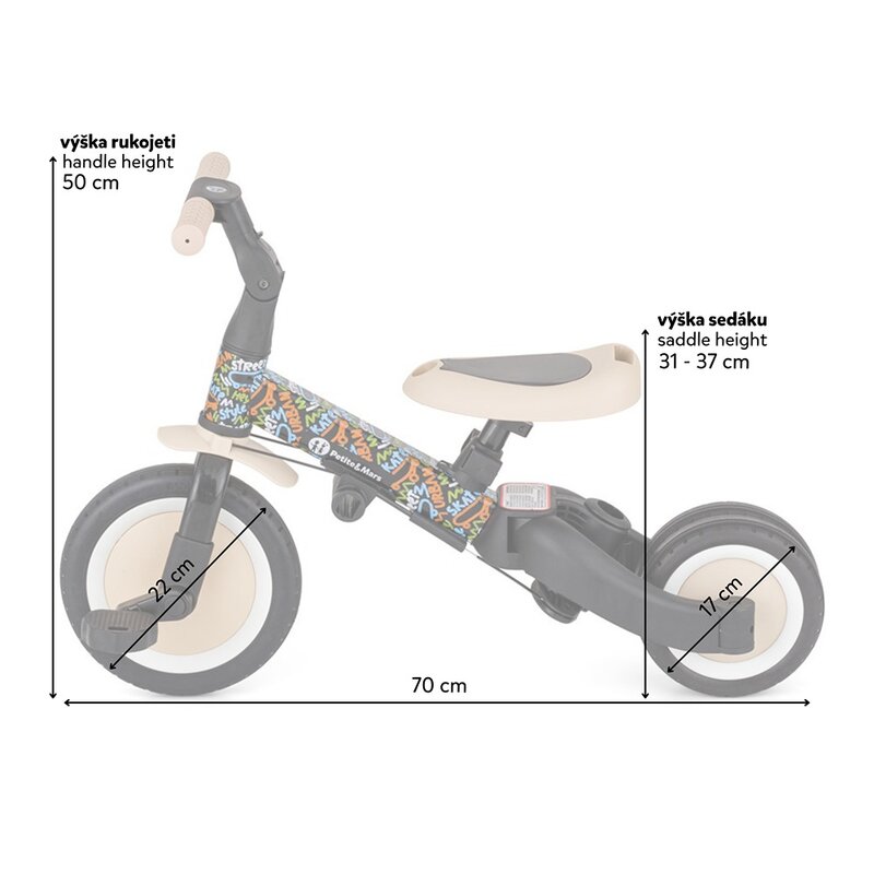 Tricicleta 5in1 PetiteMars City Beat - imagine 2