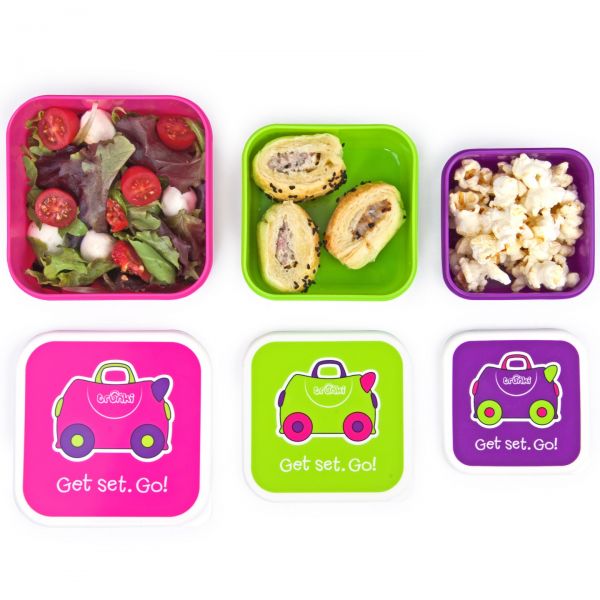 Trunki Snack Pots Pink - 3 Cutiute Gustări - imagine 2