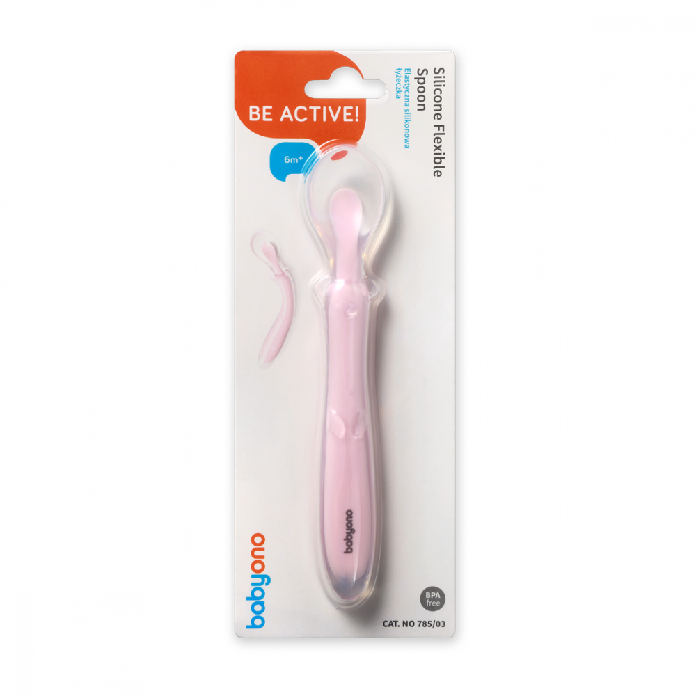 Linguriță Flexibilă Silicon Babyono Roz