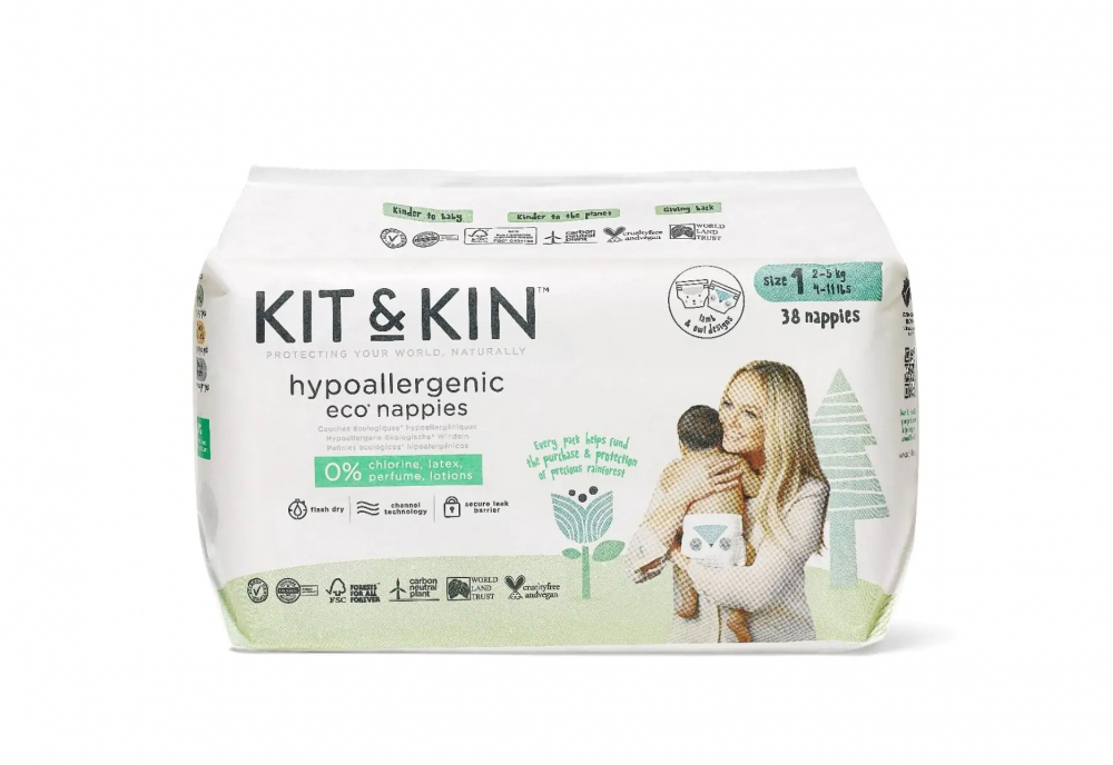 Scutece Eco KitKin Hipoalergenice 1 (2-5kg)