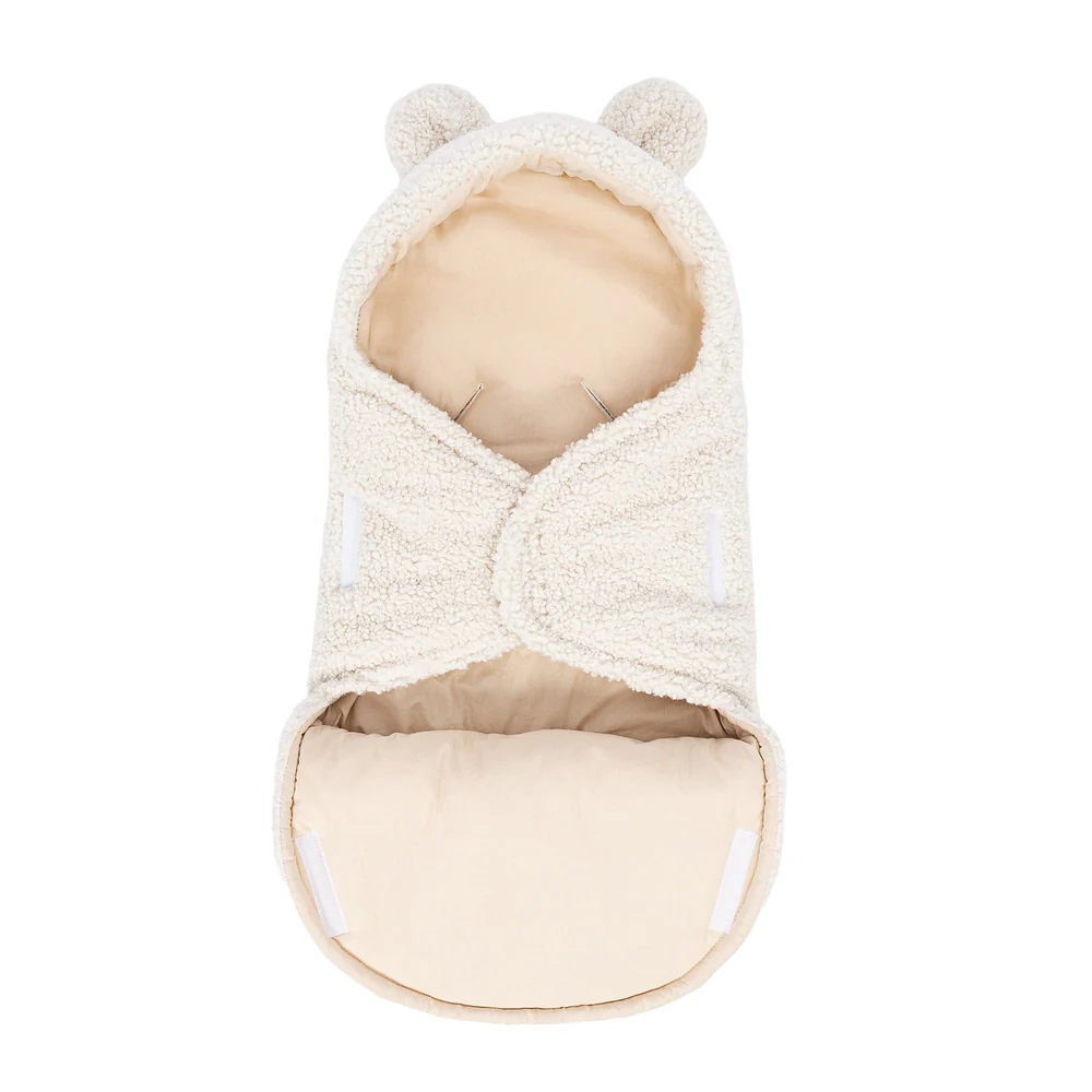 Paturica Meowbaby® cu urechi de urs crem - imagine 2