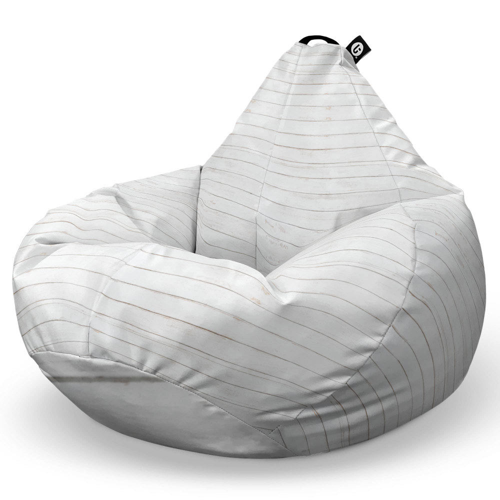 Fotoliu Puf Bean Bag Updeco Para XL, Lemn Alb - imagine 6
