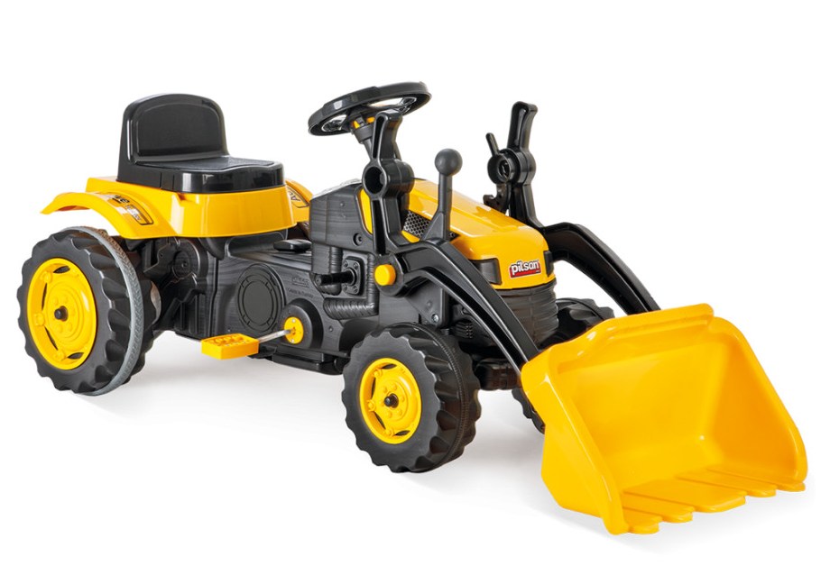 Tractor Pilsan Active Yellow cu cupă și pedale - imagine 7