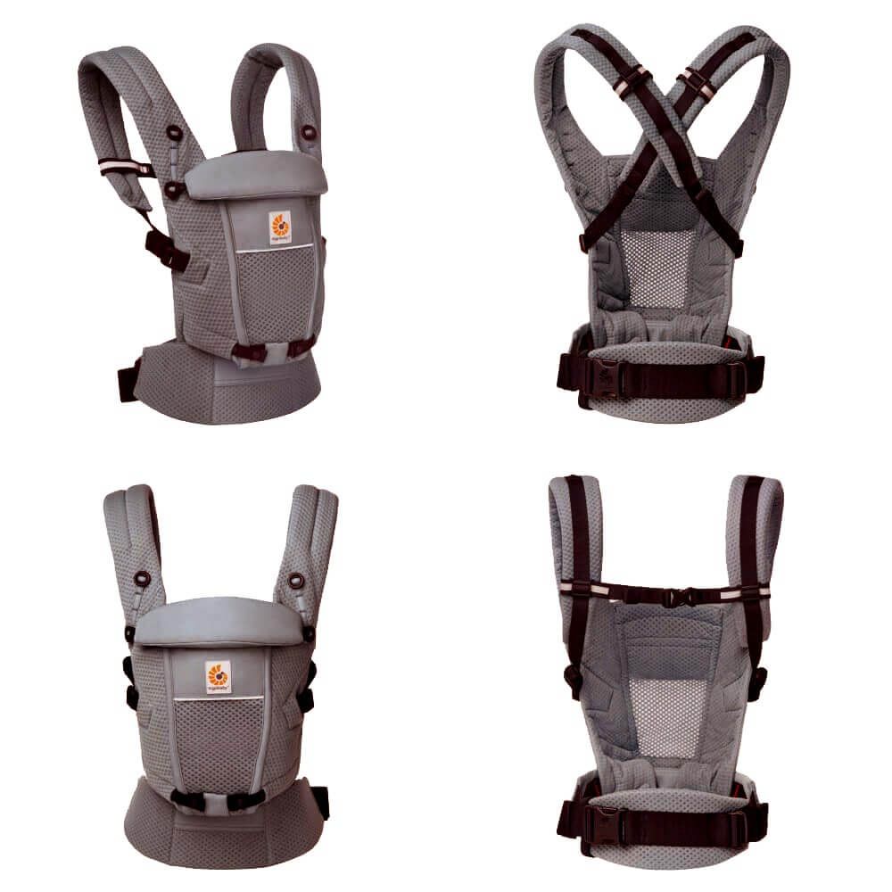 Ergobaby Adapt Soft Flex Mesh, Marsupiu Ergonomic, Gri Grafit